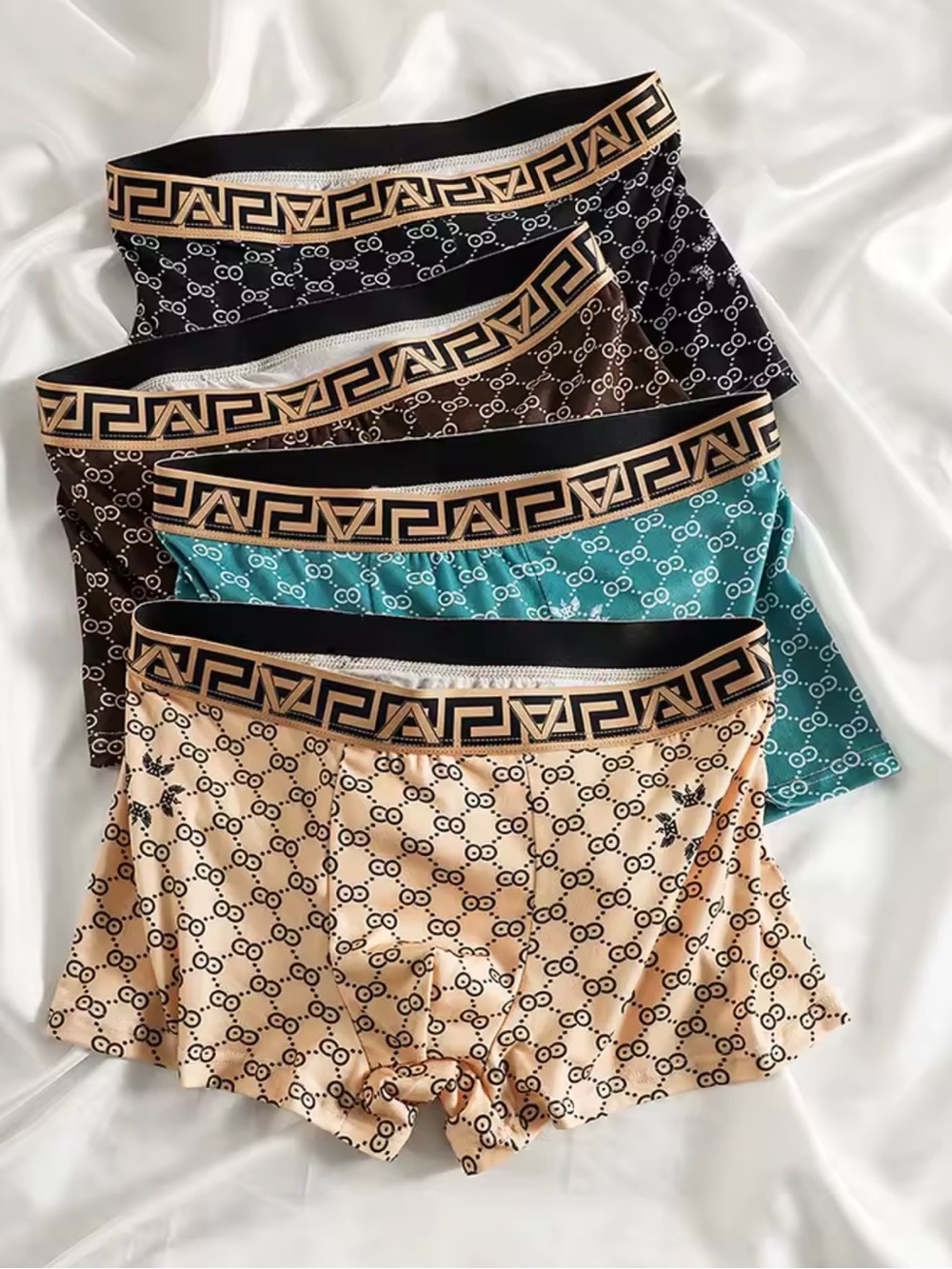 Patterned Stretch Boxer Briefs - Set of 4
